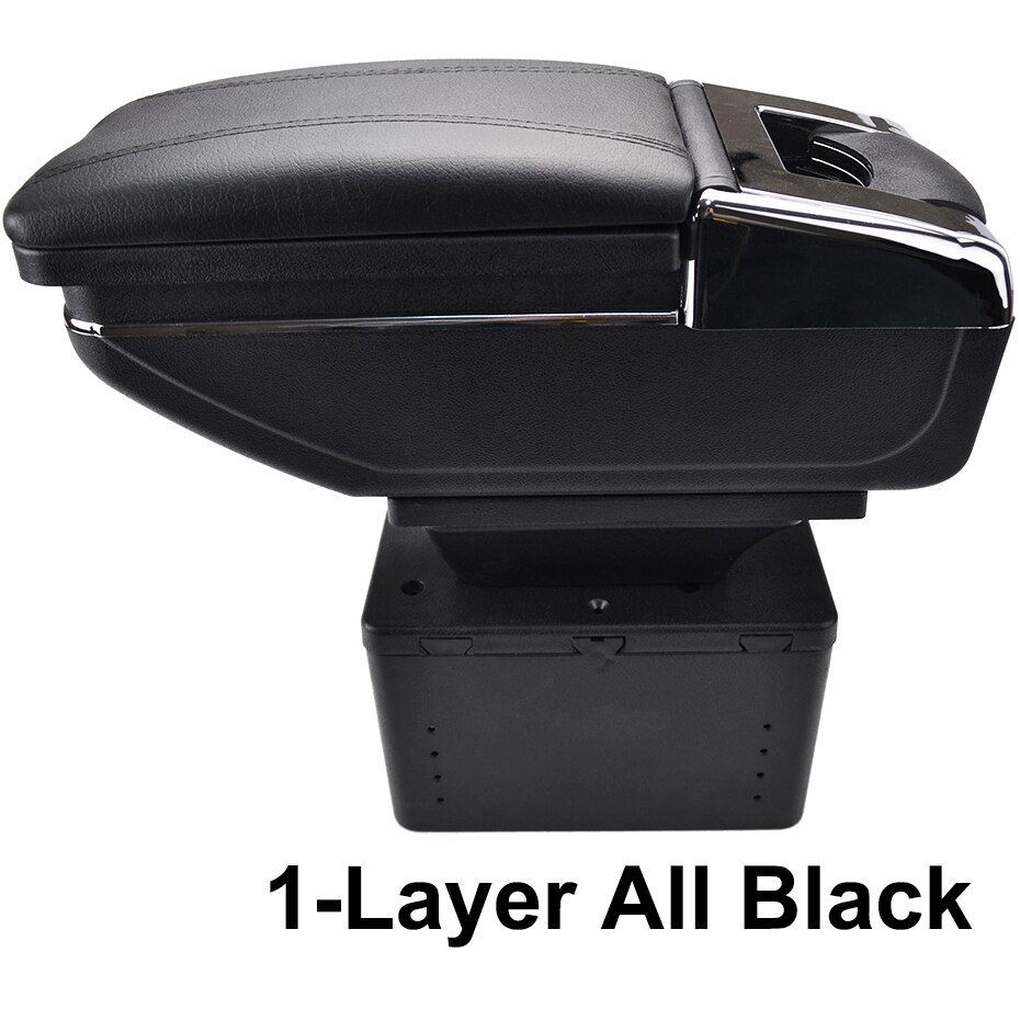 Xukey Central Armrest For Universal Console Center Black Storage Car Styling Box Ashtray 2002: 1-Layer All Black