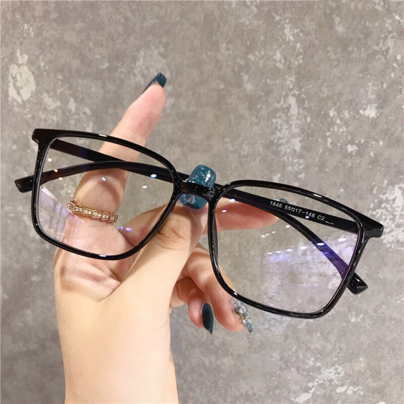 Gafas cuadradas antiluz azul para miopía, lentes clásicas de para mujer, gafas graduadas con montura Vintage para hombre y mujer,