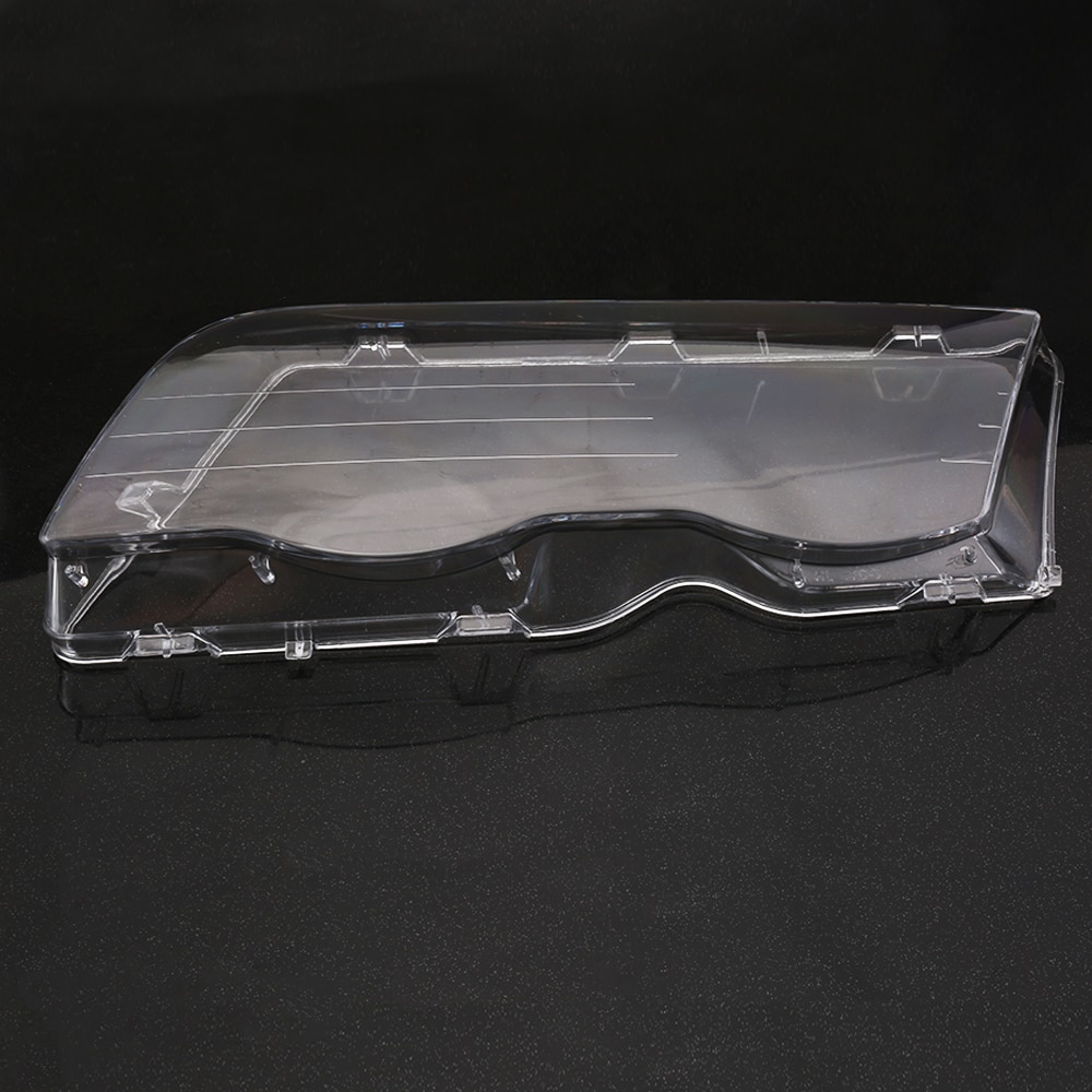 Cubierta de cristal para faros de coche, 2 piezas, transparente, 4 puertas, faro delantero izquierdo y derecho para automóvil, Cubiertas para lentes con estilo para BMW E46 98-01