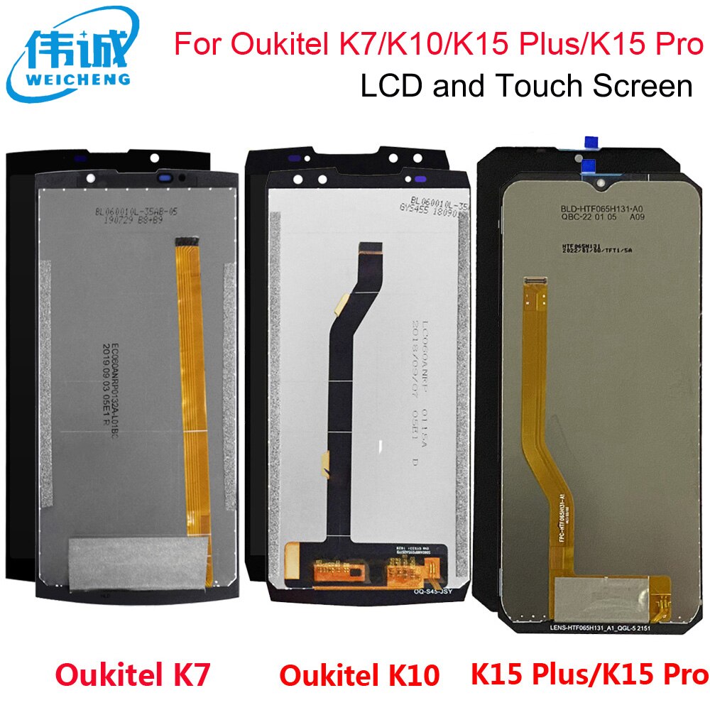 Für OUKITEL K10 LCD Anzeige + berühren Bildschirm Original Oukitel K15 Plus LCD Digitizer Tafel Anzeige Für OUKITEL K7 lcd k15 Profi lcd