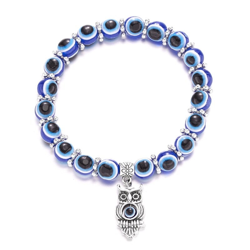 Eye Ankle Bracelet Evil Eye Bead Chain Lucky Kabbalah Protection Amulet Bracelet Turkey Blue Eye Bracelet for Ladies R7RF: 3
