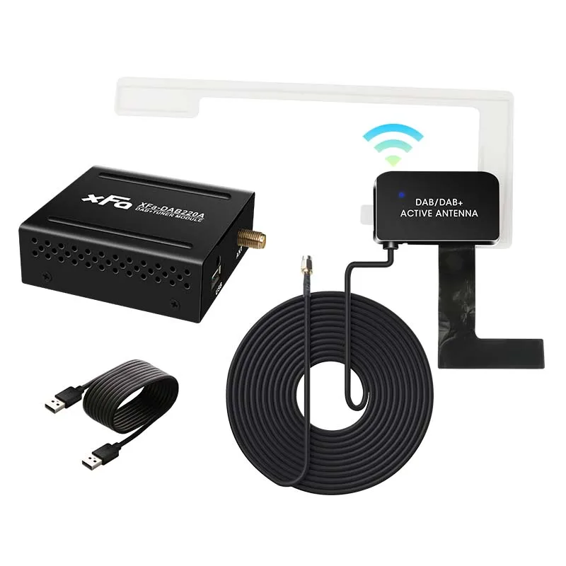 Dab/dab+ antenne med usb-adapter universal android bilradio gps stereomodtager dab dab+ signal hovedenhed led-indikator afspiller: Default Title