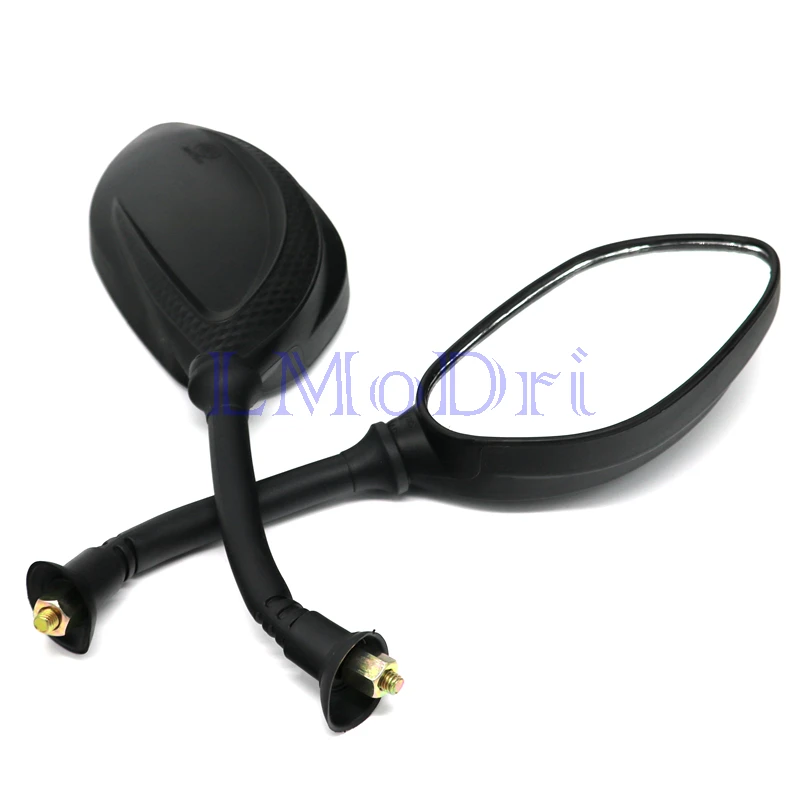 LMoDri Motorcycle Mirror Scooter Electric Bicycle Back Side Mirror Motorbike Rear View Mirrors 8mm Clockwise 2pcs/Pair
