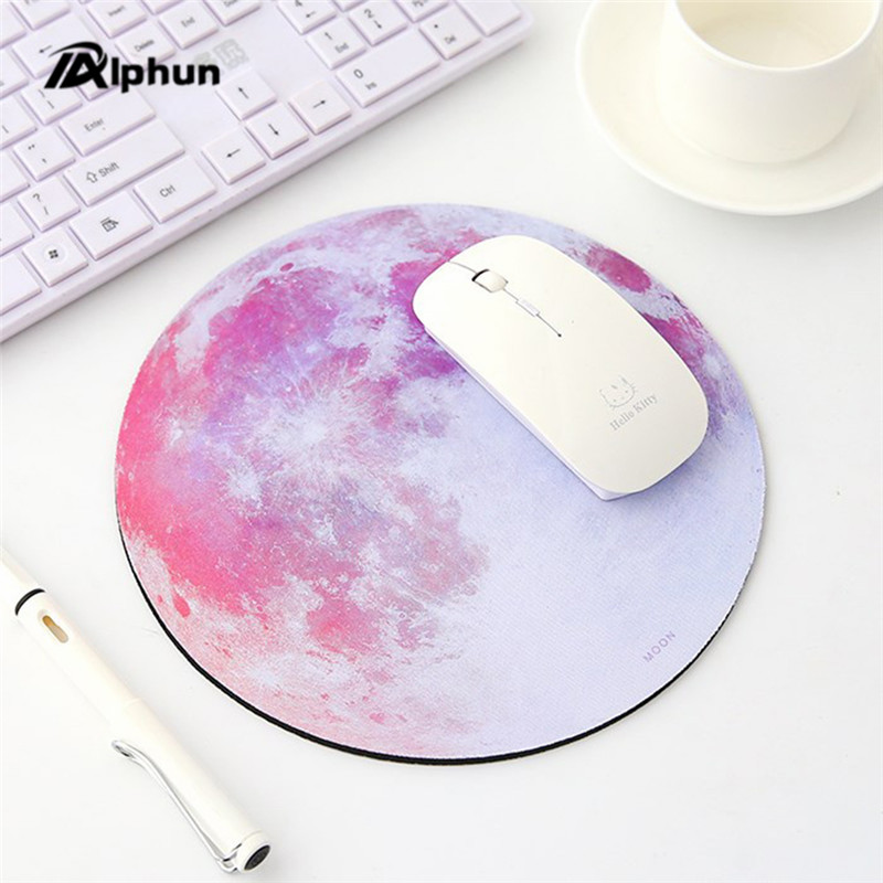 Gaming Mouse Pads Beautiful Romantic Computer Mouse Padding Mat Ultra Soft Natural Rubber Planet Series Mice Pad Round