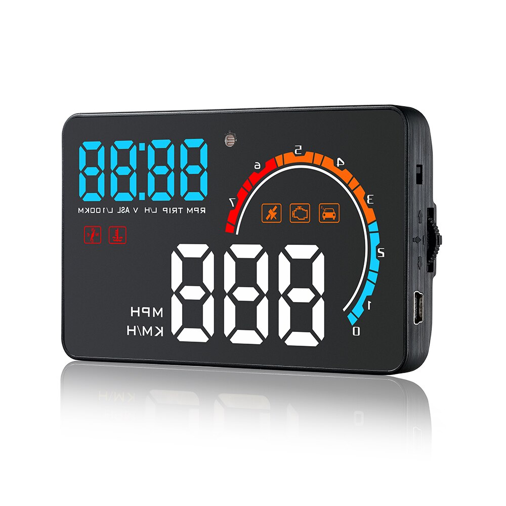 D2500 OBD2 Gauge HUD Car Head Up Display With OBD2 GPS Systems On-board Computer Digital Speedometer OBD Dashboard