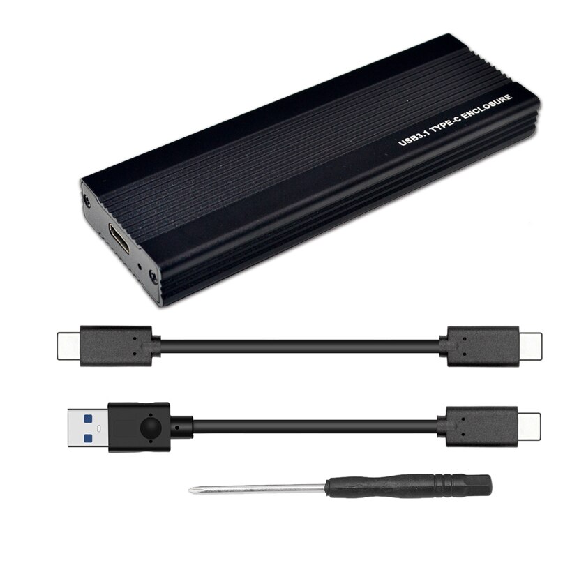 M2 SSD Case NVME USB SSD Enclosure SSD Box M.2 Case Adapter USB 3.1 Gen 2 External M 2 Box for NVME M Key 2242/2260/2280 M2 Case: white
