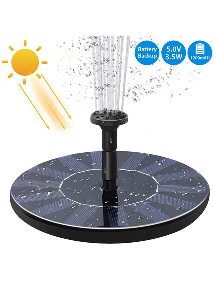 1.6w solfontän soldrivna fågelbad fontän flytande sol fontän pump trädgård dekoration fontän för damm pool