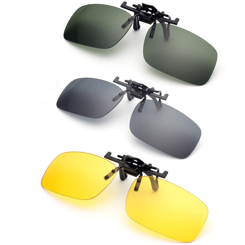 Auto Fahren Nachtsicht Objektiv Sonnenbrille Clip Anti-UVA UVB Fahrer Brille Auto Styling Zubehör