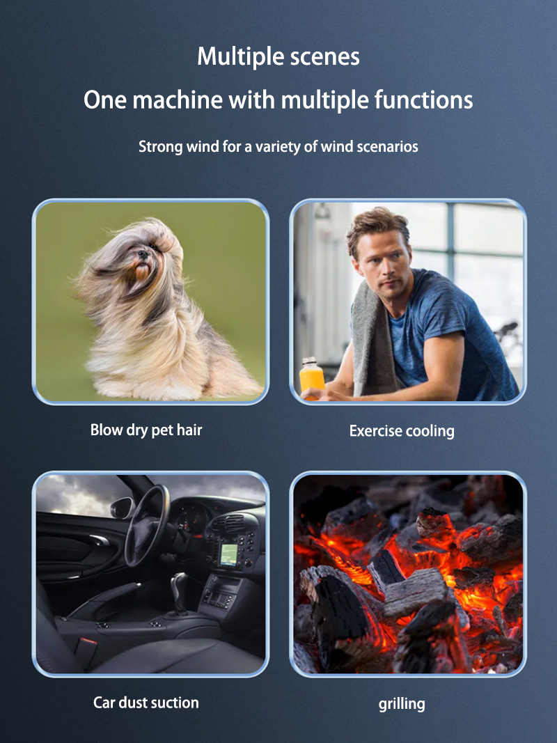 2-in-1 Violent Fan Air Blower And Vacuum Dust Cleaner Powerful 990000r/s Brushless Turbo Jet Blower Rechargeable Str