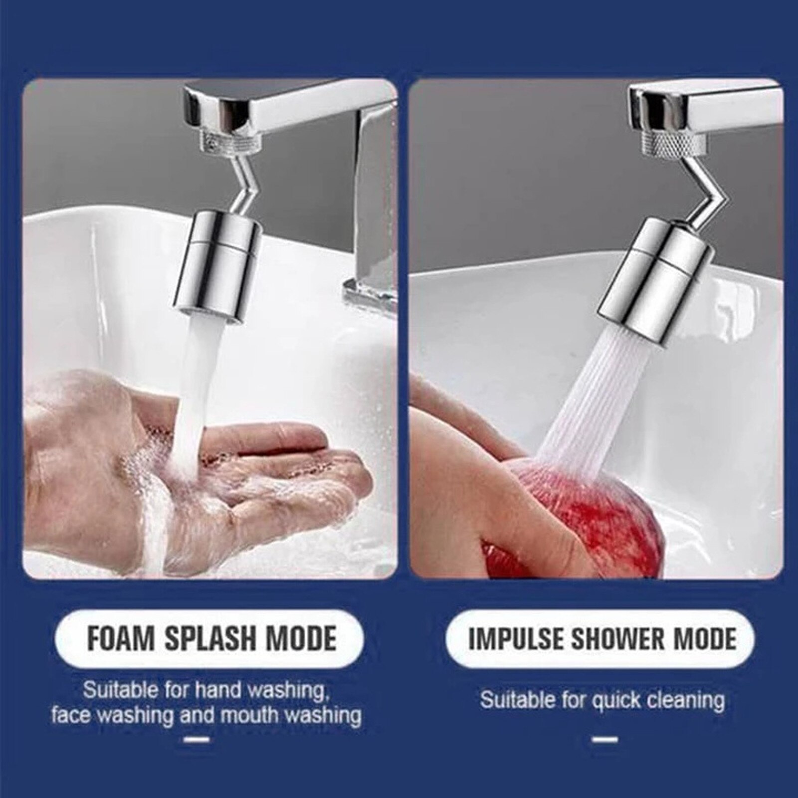 Tap Beluchter 720 ° Rotatie Universele Splash-Proof Swivel Waterbesparende Kraan Handiger Om Je Gezicht Te Wassen En gorgelen Schakelaars