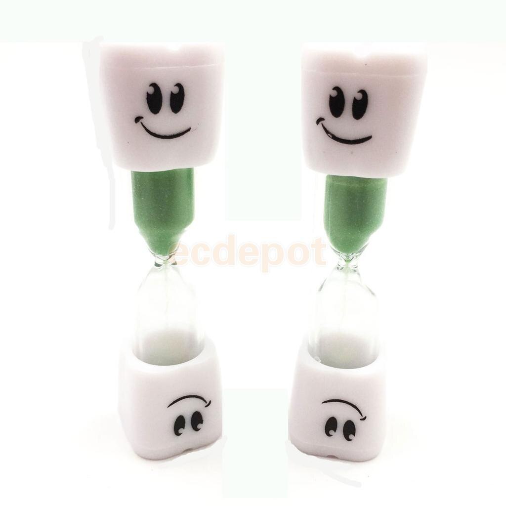 MagiDeal Glass Sand Toothbrush Timer Hourglass Kids Lovely Smile Sand Clock Timer 3 Minutes Xmas: Green