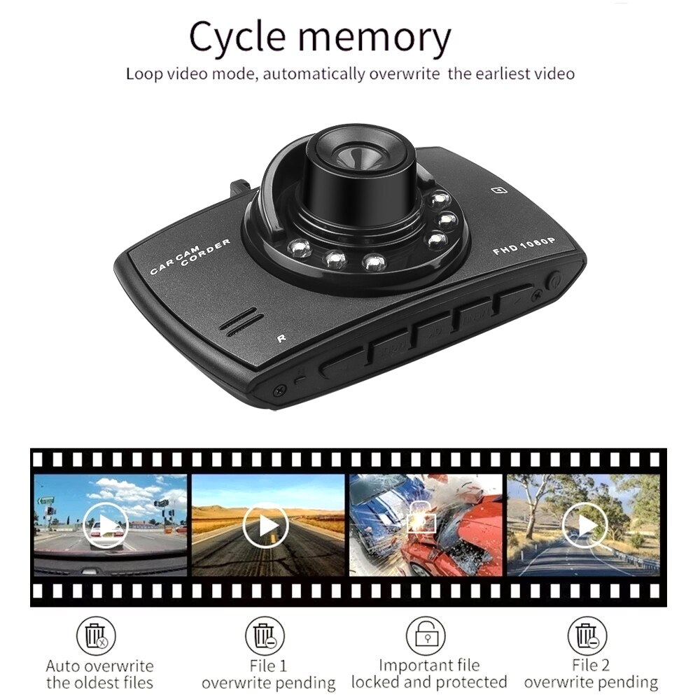 kebidumei Car Camera Dashcam 1080p Full HD DVR Recorder Dash Cam Car DVR Auto View Camera Vehical Car Cam for Cars Night Vision