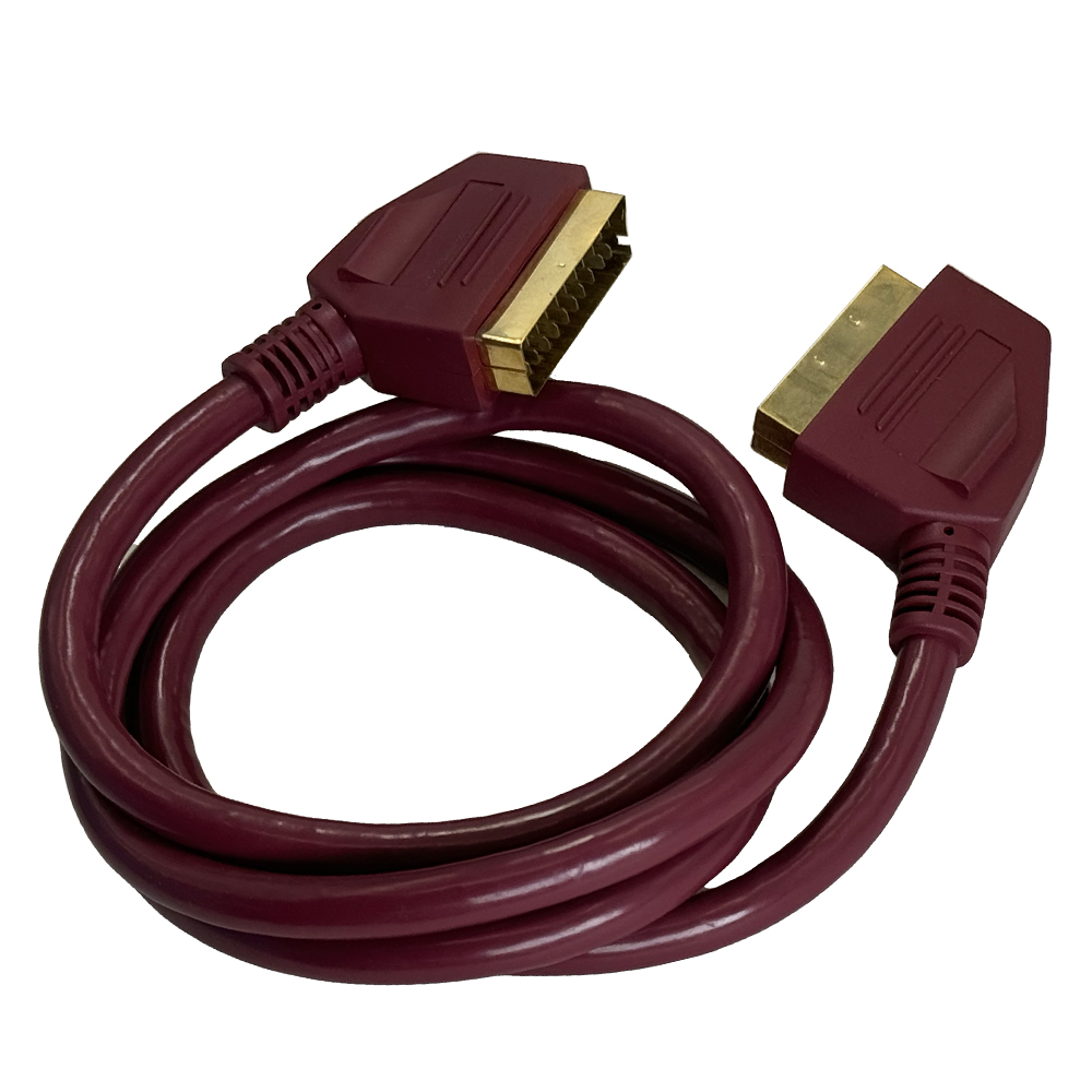 Scart Lead Fully Wired 21-PIN Scart Cable Male to Male Cable Scart for Scart to HDMI converter TV DVD SKY VIDEO Scart CABLE: PURPLE