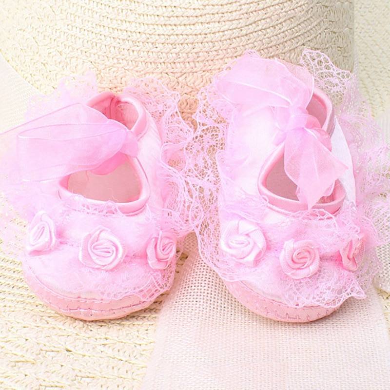 Summer Lace Bows Princess Baby Socks With Anti Slip Soles Newborn Infant Baby Girl Socks Flower Sock Shoes 6-12M Sokken