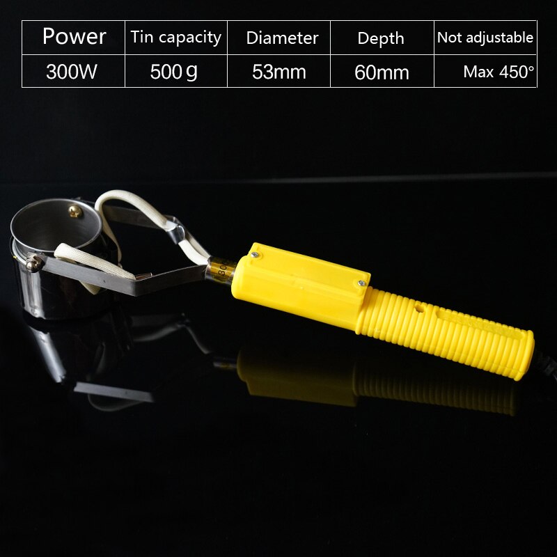 Newest High-power 220V melting tin furnace hand-held BGA tin melting furnace household wire tinning repair tinning 300W-500w: 300W A