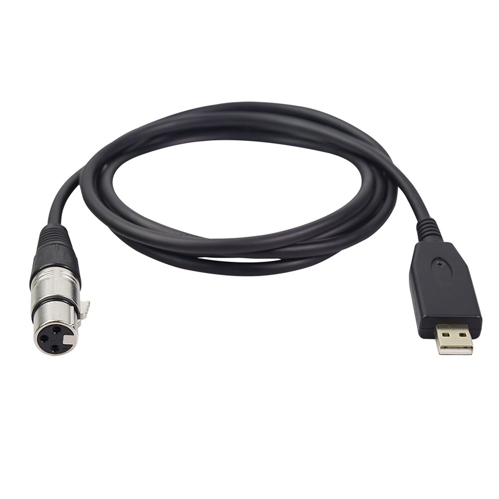 Condenser Microphone 3-pin XLR to USB Cannon Cable Cord for bm 800 Karaoke Studio Microphone Male to Female Extension Cable