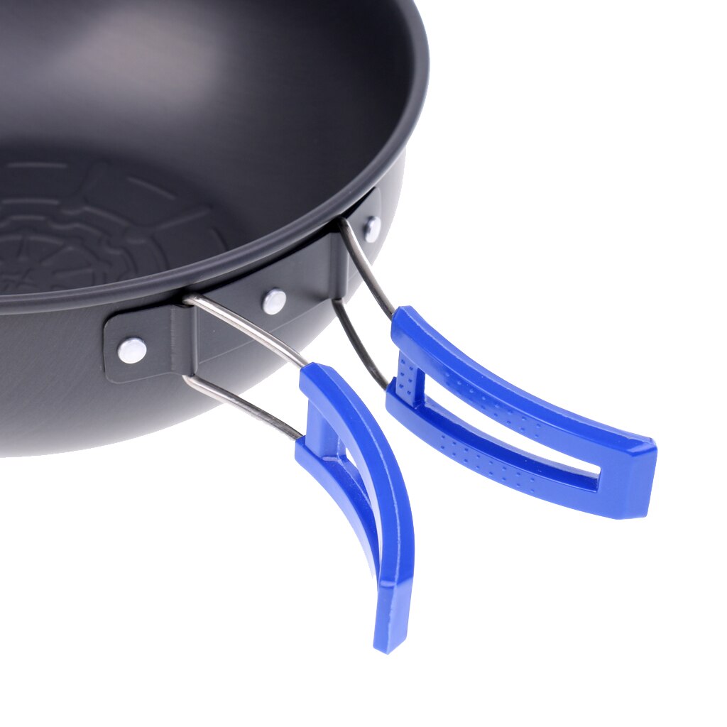 Portable Aluminium Outdoor Camping Cooking Frying Pan With Folding Handle