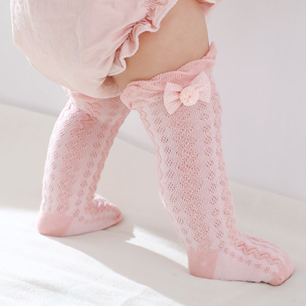 3 Paren/set Baby Sokken Voor 0-5years Baby Meisjes Antislip Ademend En Koel In De Zomer Dunne En Licht Anti-Muggen Zachte Katoen