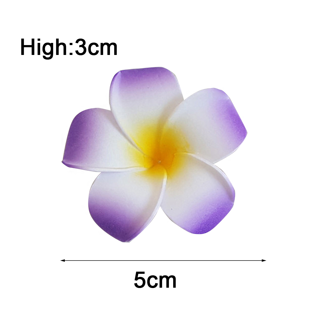 Hawaii plumeria blomma hårspännen för kvinnor flickor blommiga hårnålar för sommar strand bröllopsfest håraccessoarer