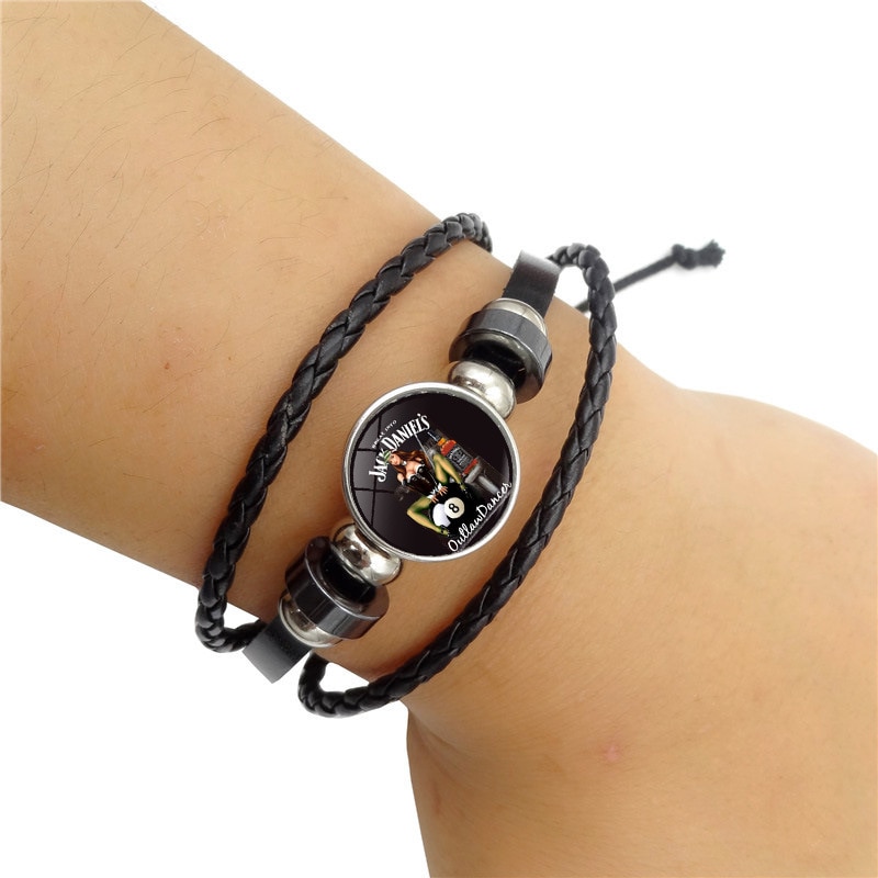 Products Accessories Jack Daniels Time Stone Braided Bracelet Retro Handmade DIY Beaded Bracelet Multilayer Hand Jewelry