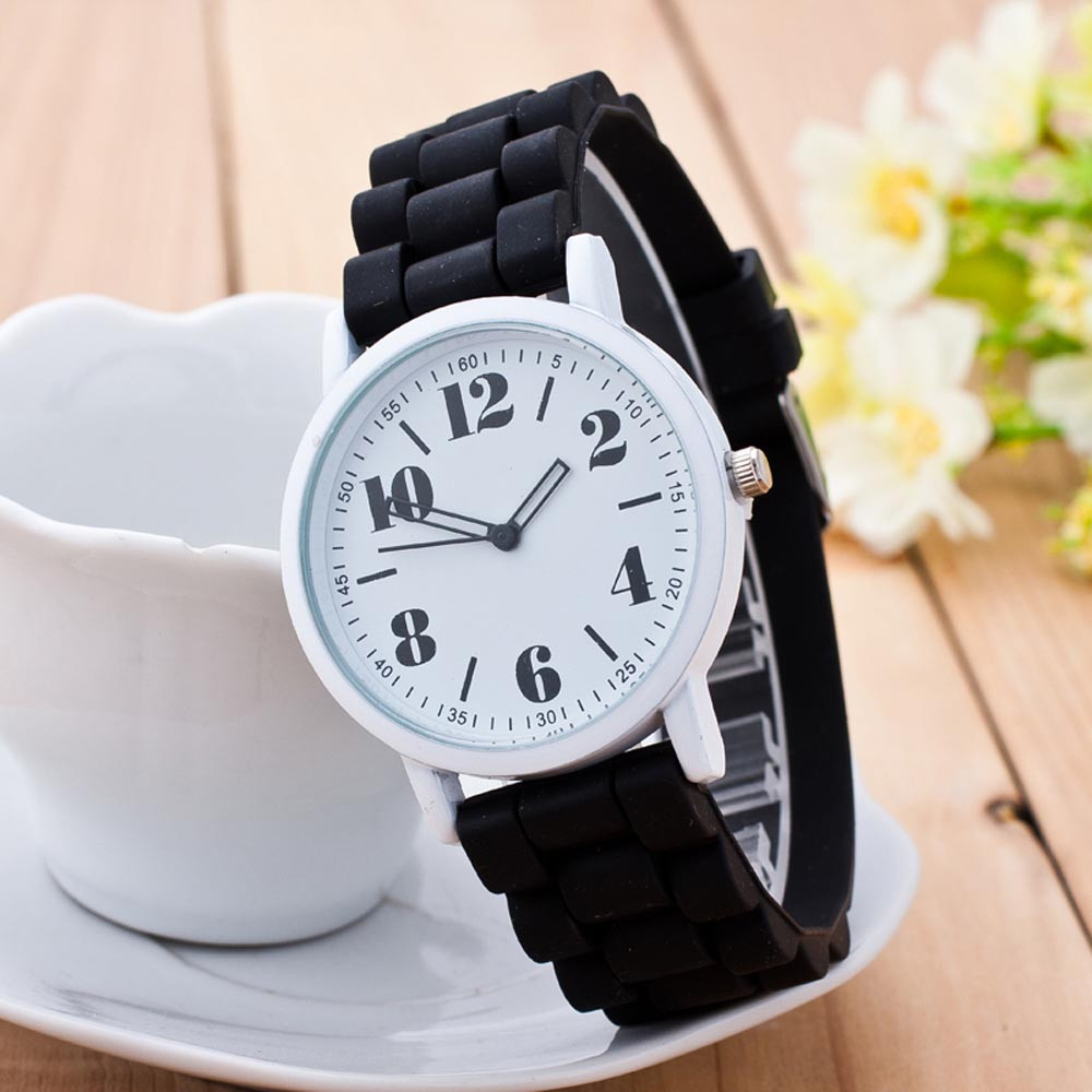 Mujer zegarek damski bajan kol saati uhren para Frauen Silikon Bewegung Quarz Uhren Relogio Feminino Saat Montre Femme: A