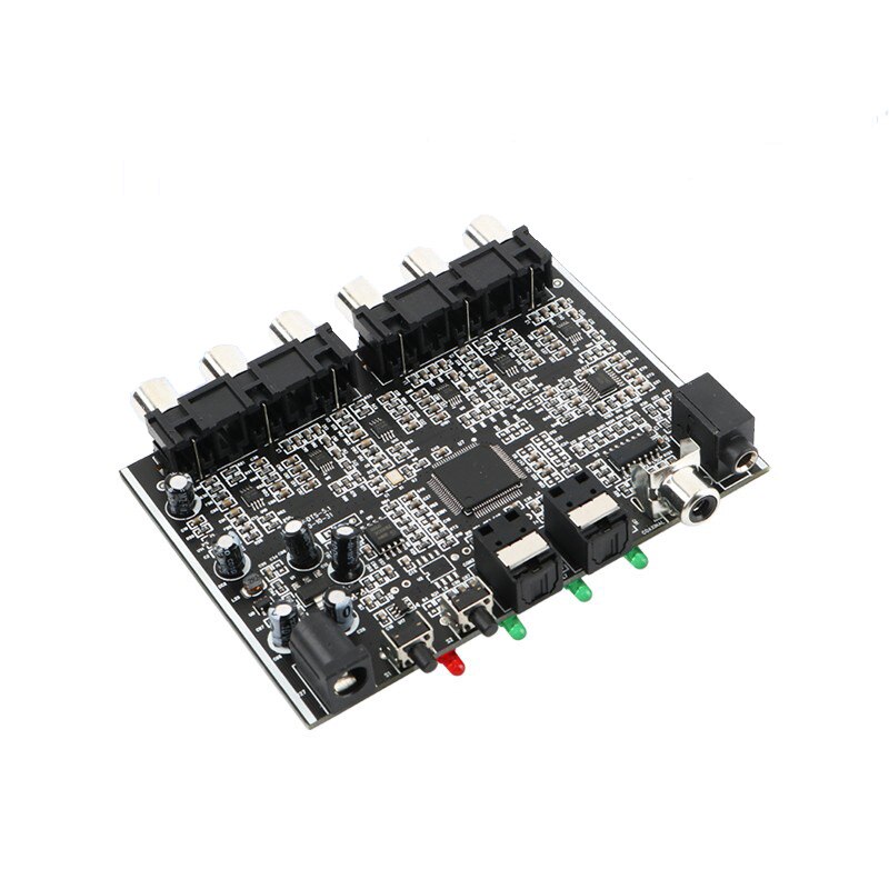 Décodeur audio coaxial à fiber optique numérique unisien 5.1/2.1, 24bit192khz SPDIF DTS Dolby AC-3 DAC pour amplificateur stéréo 5.1 canaux: Decoder no box