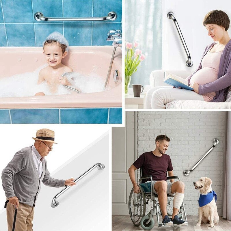 2 Pack 16Inch Shower Grab Bar,Stainless Steel Bathroom Grab Bar Handle,Bathroom Shower (1.25inch Diameter