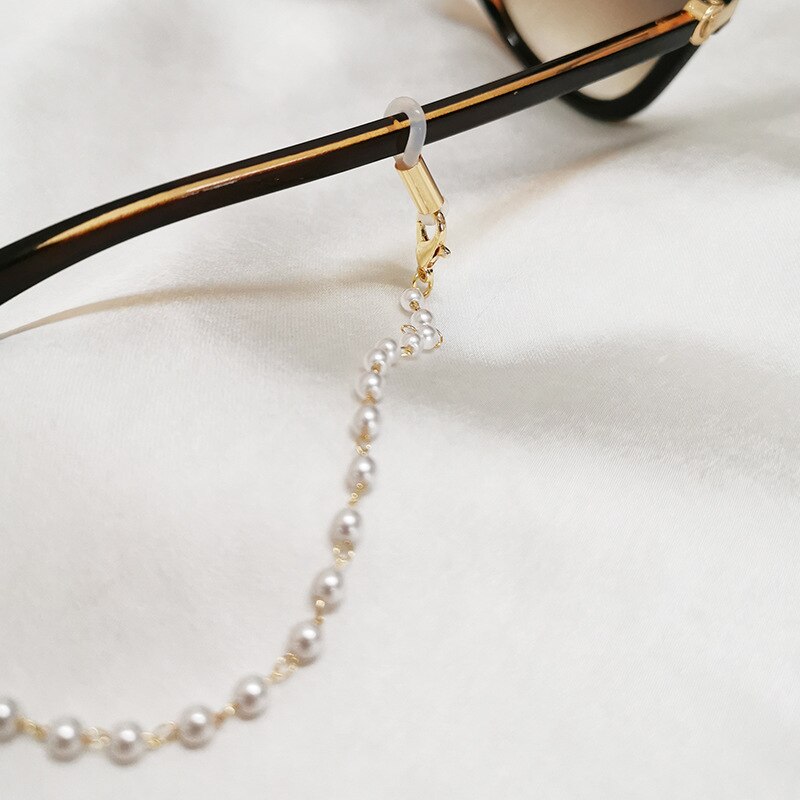Mode Leesbril Ketting Voor Vrouwen Metalen Zonnebril Ketting Eyewears Koord Parel Kralen Lenzenvloeistof Lanyard Neck Strap Touw