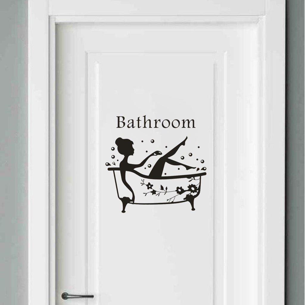 Wall Sticker Bathroom Tips Stickers Home Decor Mobile Wall Affixed With Decorative Wall Window Decoration #Y5