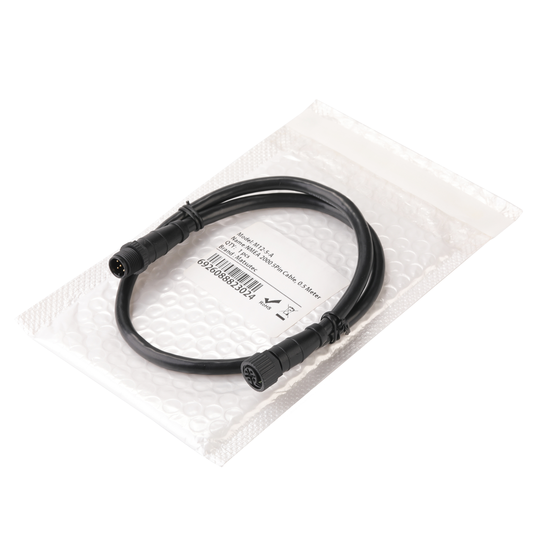 Matsutec 0.5Meter 5pin NMEA 2000 (N2K) 1/2 Meter, Backbone or , Cable for Lowrance Simrad B&G Navico & Garmin