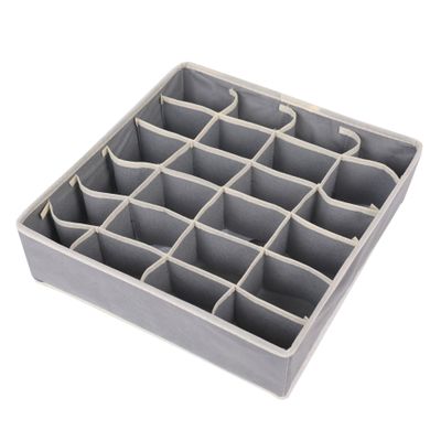30Netz Unterwäsche Lagerung Organizer, Platzsparende Lagerung Wandschrank Organizer, Lagerung Kasten Für Socken Und Schals, falten Lagerung Kasten: grau 24 Netz