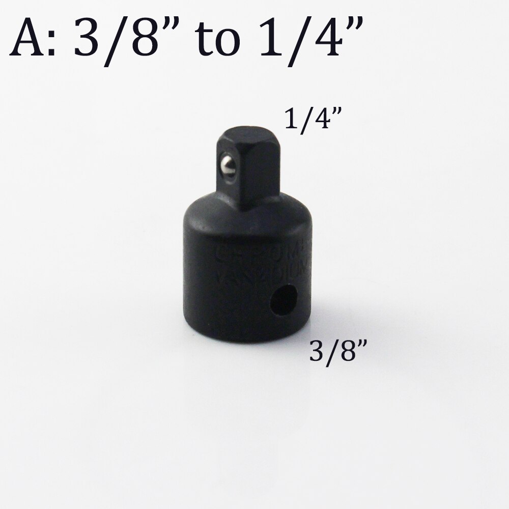 Adaptateur convertisseur à cliquet, à douille en acier, réducteur 1/2 à 3/8 3/8 à 1/4 1/4 à 3/8 3/8 à 1/2 voiture, outils de réparation de vélos: A- 0.375 to 0.25