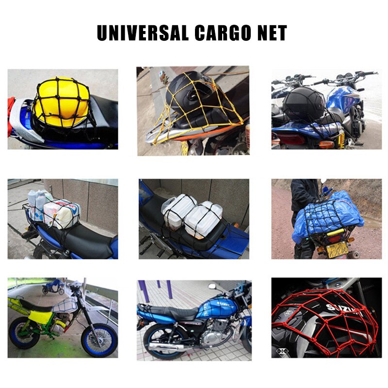 Motorcycle/Bicycle Cargo Net Universal Heavy Duty Motorcycle Bungee Net 30x30cm M8617