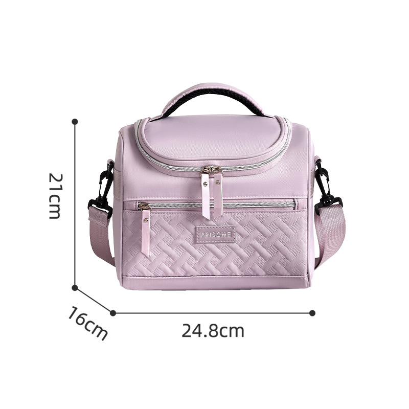 lunch insulated bag, refrigerated bag, refrigerator long-lasting refrigerated insulated bag, convenient folding outdoor: PURPLE