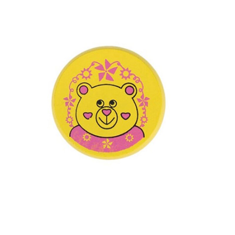 Saizhi Cute Animal Prints Wooden Yoyo Toys Ladybug Toys Kids Yo-Yo Yo Yo Toys For Children Children Yoyo Ball: bear