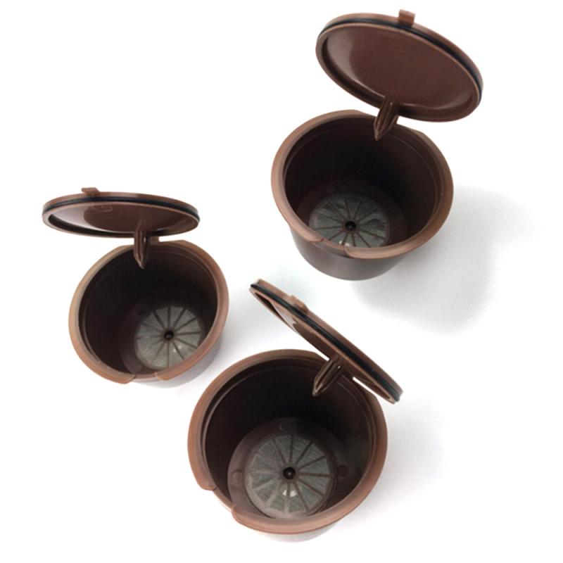 3 pièces Nespresso café Capsule filtre tasse rechargeable réutilisable filtres paniers Pod doux goût doux cuisine accessoires: 3pcs