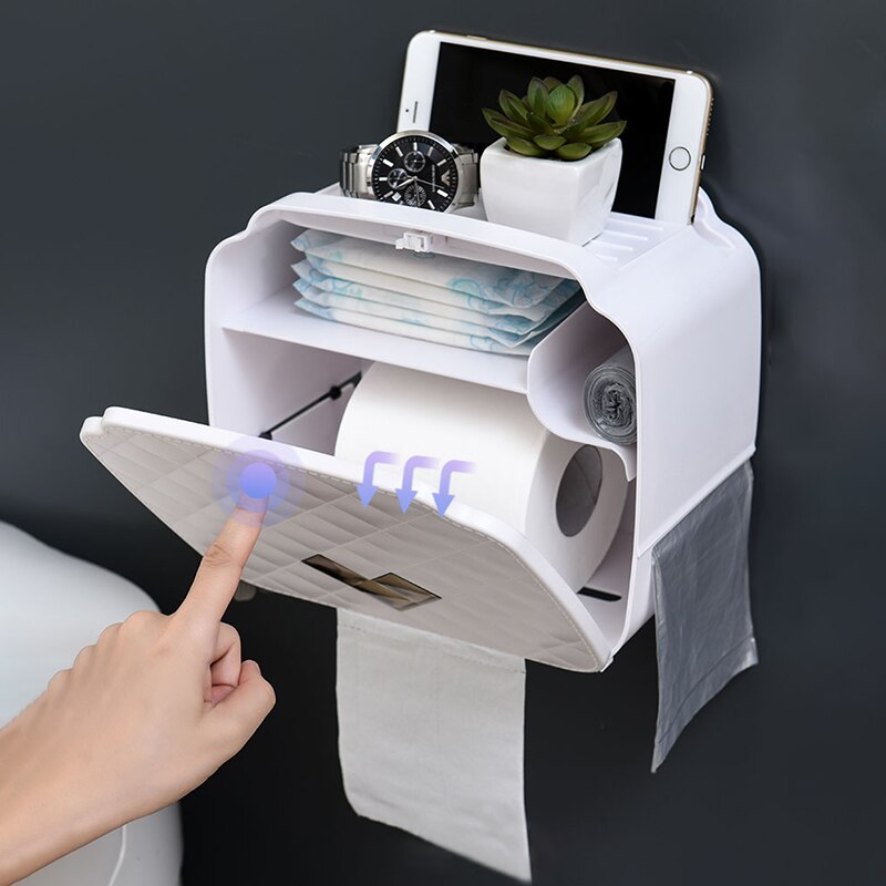 Portable Toilet Paper Holder Plastic Waterproof Paper Dispenser For Toilet Home Storage Box Bathroom Accessories