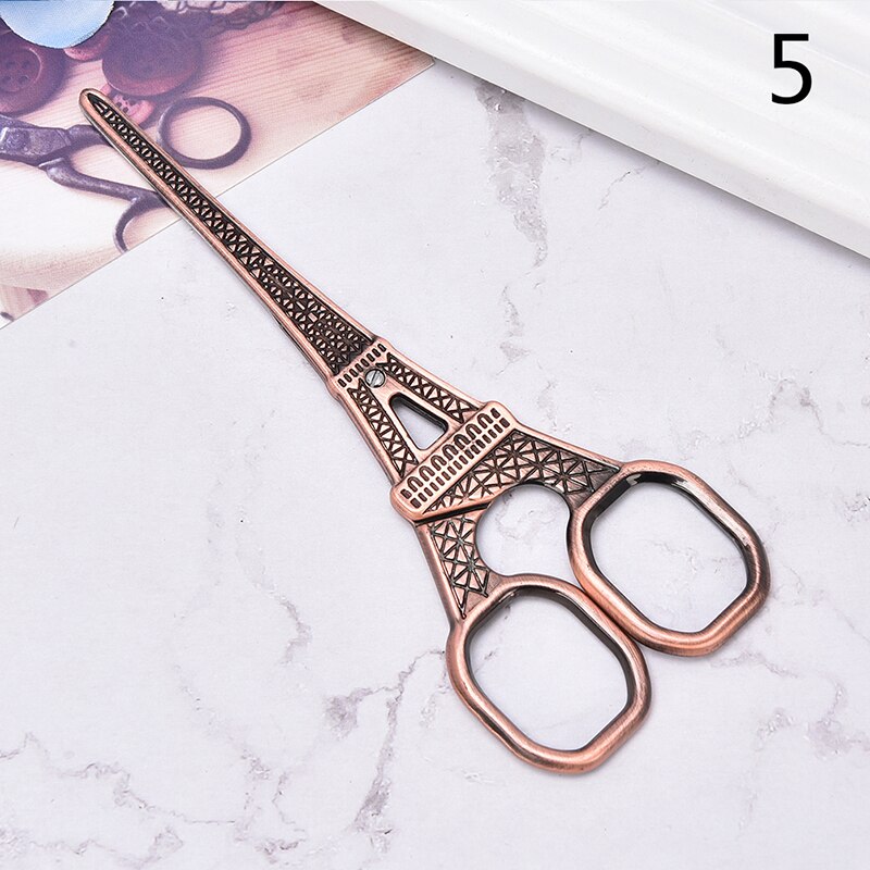 1Pc acier inoxydable européen Vintage tour Eiffel ciseaux à coudre ciseaux outils de bricolage pour la couture et couture