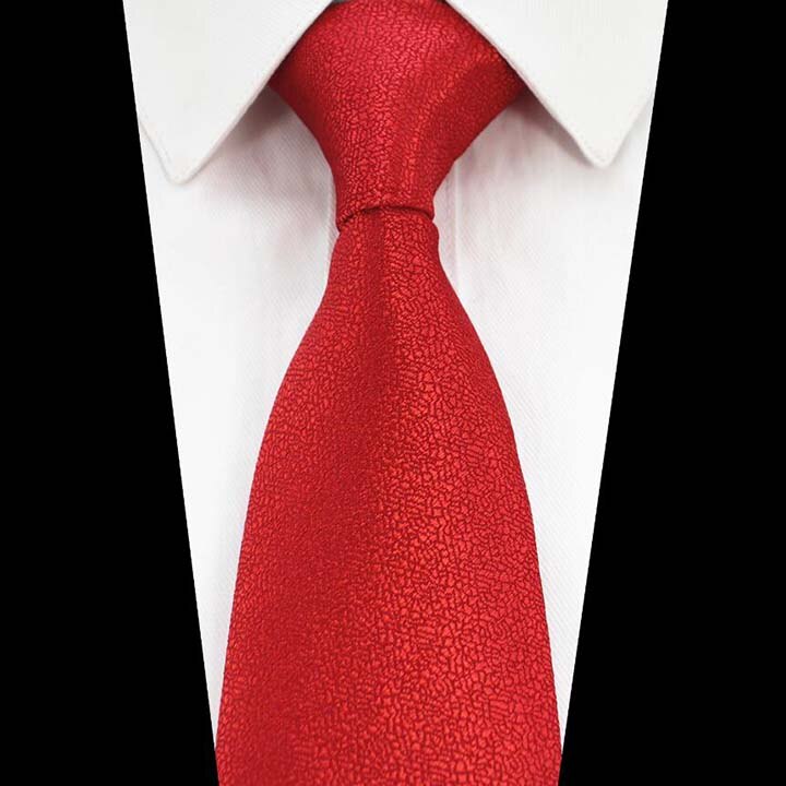 Ricnais 8cm Silk Formal Tie Red Green Solid Necktie For Mens Jacquard Gravata Suit Business Wedding Accessories Neck Tie: 14