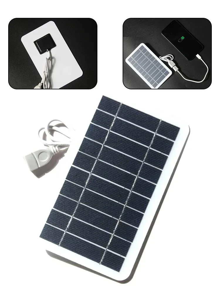 5v 5w aurinkopaneeli kannettava aurinkolatausalusta usb-turvallisella latausvakauttimella akkulaturi ulkokäyttöön matkapuhelimen virtalähde