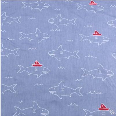 Syunss tissu de bricolage Patchwork | Tissu pour Quilting de bébés criettes coussins pour robe, Tissus de couture, tissu en sergé de corail de requin en coton Tecido: 4 / 160x50 CM
