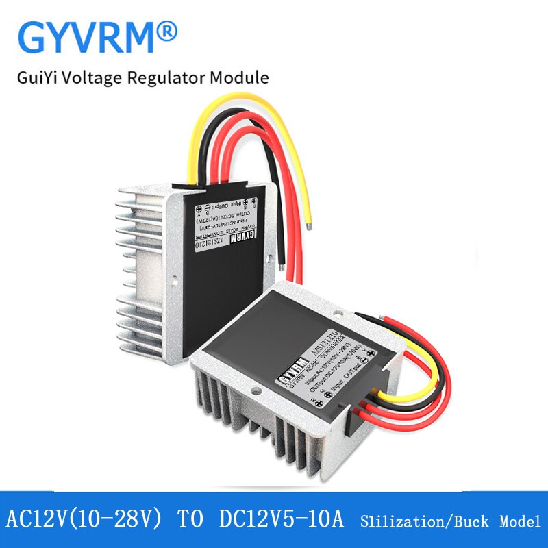 AC12V Om DC12V Waterdichte Spuitgieten Grote Aluminium Behuizing AC-DC Converter Power Module Adapter