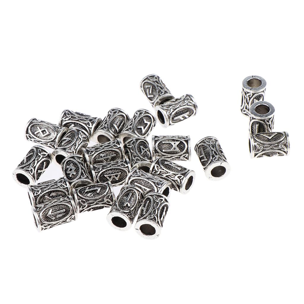 24Pcs Hair Tube Beads Hair Accessories For Braiding Necklace DIY Big Hole Beads For Jumbo Braid