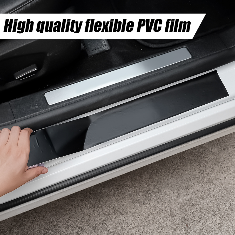 Film teinté noir mat, garniture de Protection de voiture, autocollant de voiture, Film de garniture de fenêtre en vinyle pour coffre extérieur de voiture, repose-pieds de pilier de toit