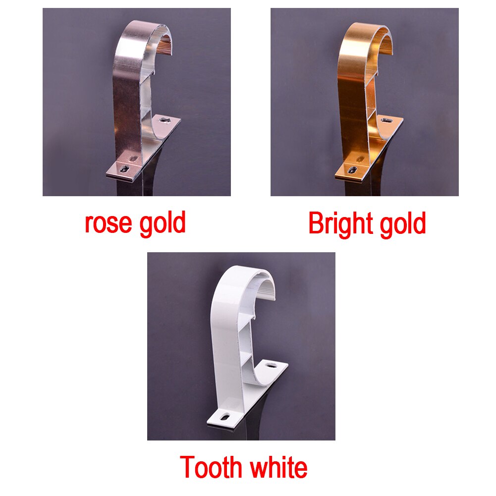 Soporte de barra colgante para cortina, aleación de aluminio, color marrón, soportes barra de cortina, montaje DIY, cortina, decoración del hogar