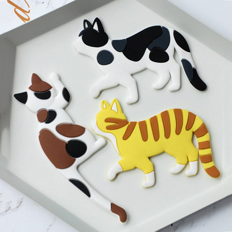 Fridge Magnet Japanese Cat Refrigerator Magnet Hook Refrigerator Hook Cute Cartoon Cat Tail Hook Strong Magnetic Hook