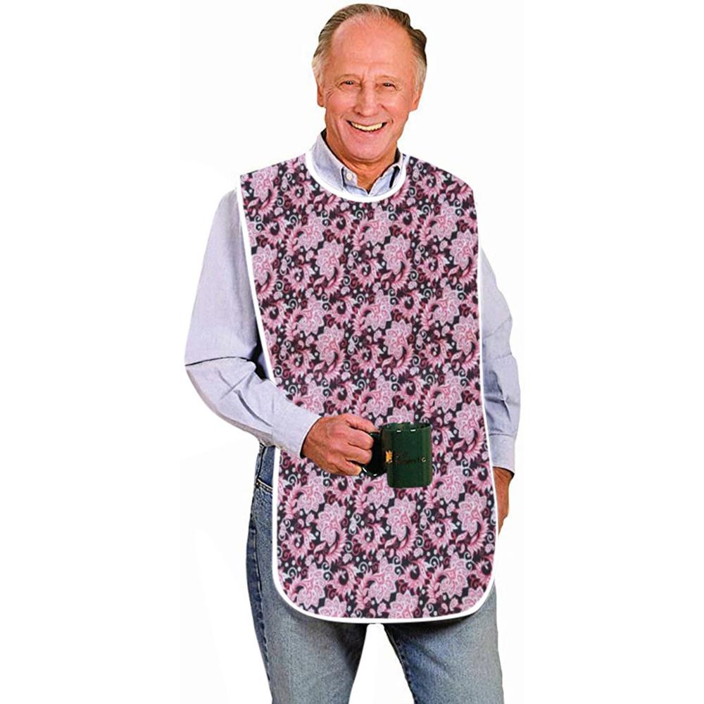 Adult Bibs Clothing Large Long Waterproof Washable Reusable Protector Aprons Bibs Snap Closure Eating Accessories 5FM
