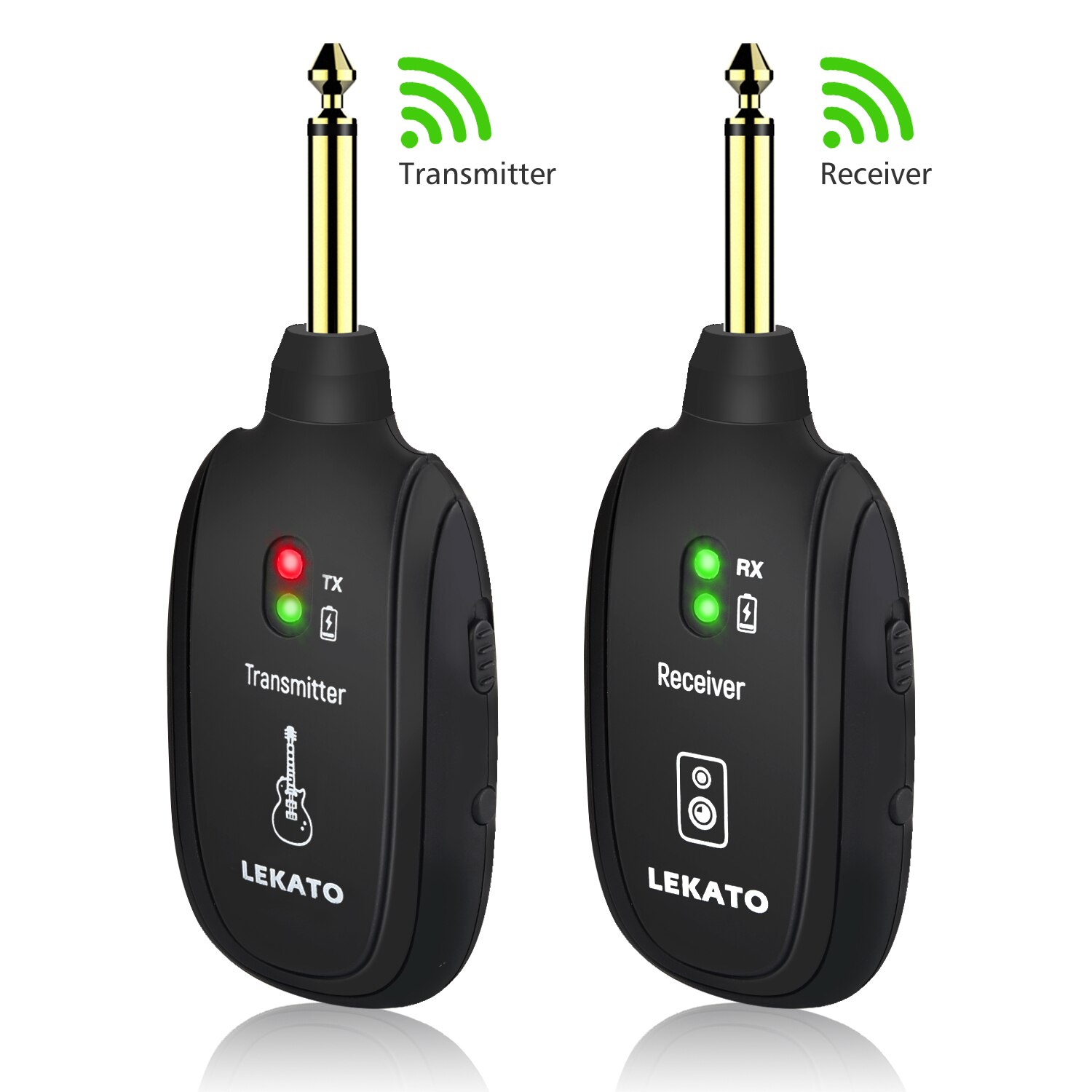 LEKATO WS-80 A8/A9 Gitarre Drahtlose Empfänger System Absender Empfänger Audio- Gitarre Bass Gebaut-in Wiederaufladbare: A8 LEKATO