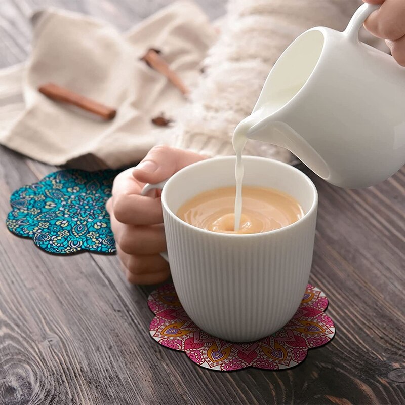 60 Pcs 2.8X2.8 Inch Sublimation Blank Coasters Heat Transfer Cup Coasters for Printing Drawing DIY Craft Supplies Car