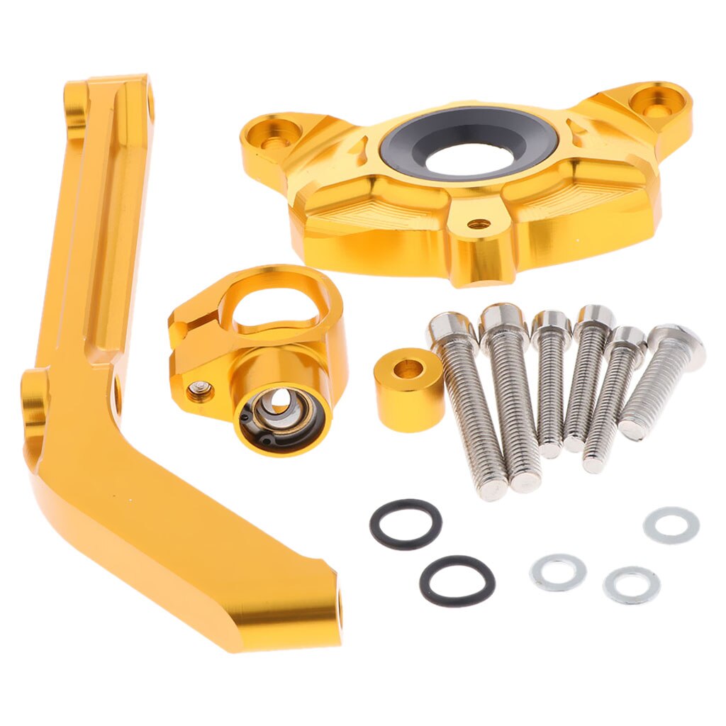Aluminum Steering Damper Stabilizer, Steering Damper with Mounting Bracket Kit for Kawasaki Z1000